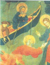 Луис Боррасса. Петр, бросающийся в воду. 1411-1413. Терраса. Церковь Сан Педро